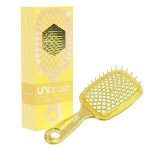 UNbrush Amber Glitter Collection Detangling Hair Brush- wigs, extensions, bio